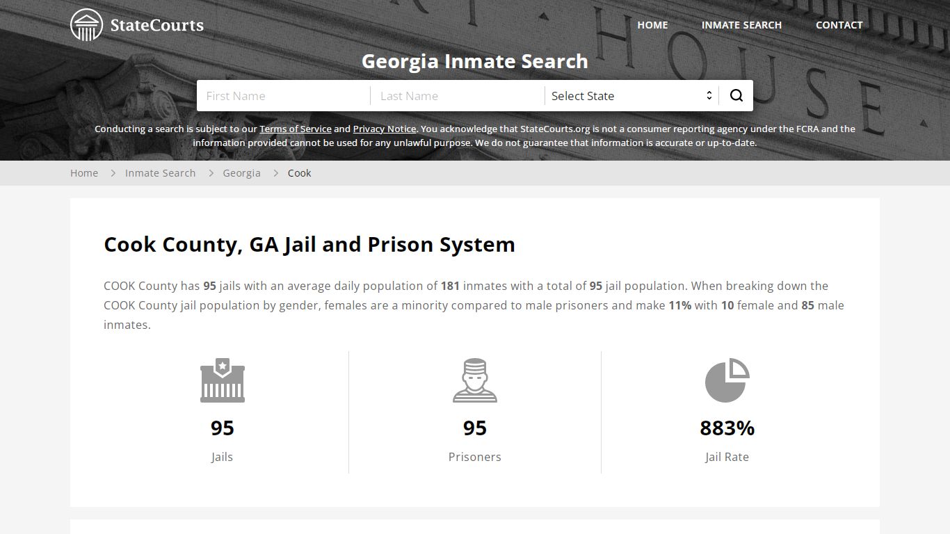 Cook County, GA Inmate Search - StateCourts